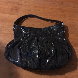 Nine West faux brown reptile finish bag